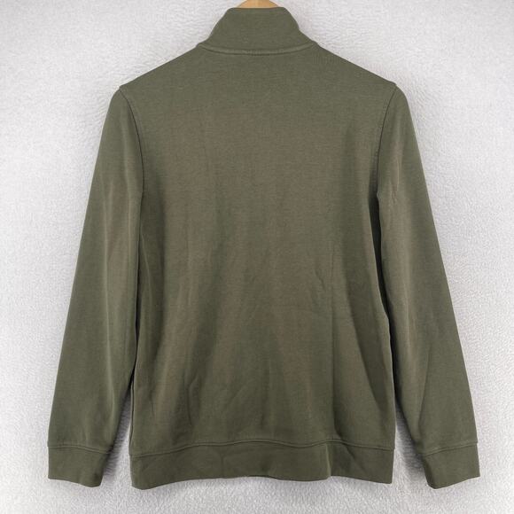 CALVIN KLEIN Sweatshirt Mens XS Classic 1/4 Zip Pullover Stretch Cotton Green - Picture 3 of 14